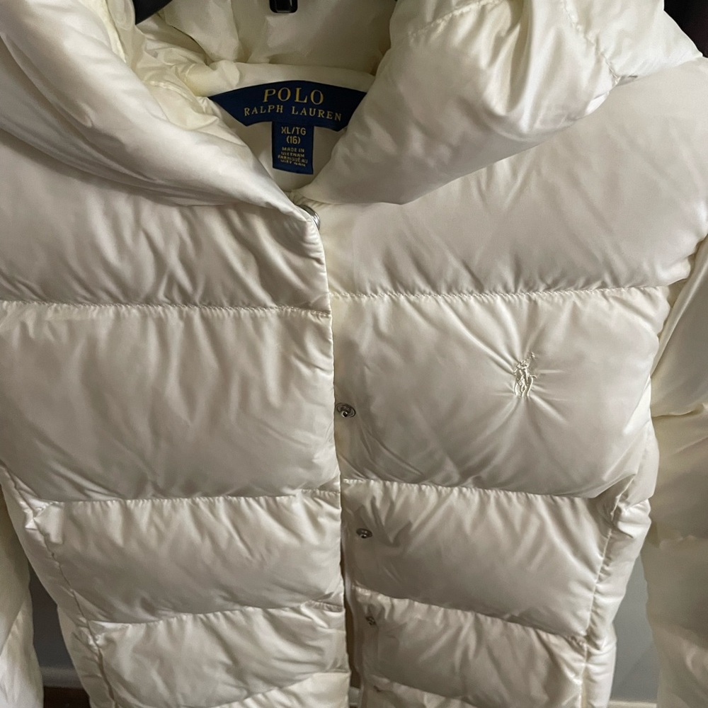 Girls Ivory full length size XL(16) Ralph, Lauren polo coat